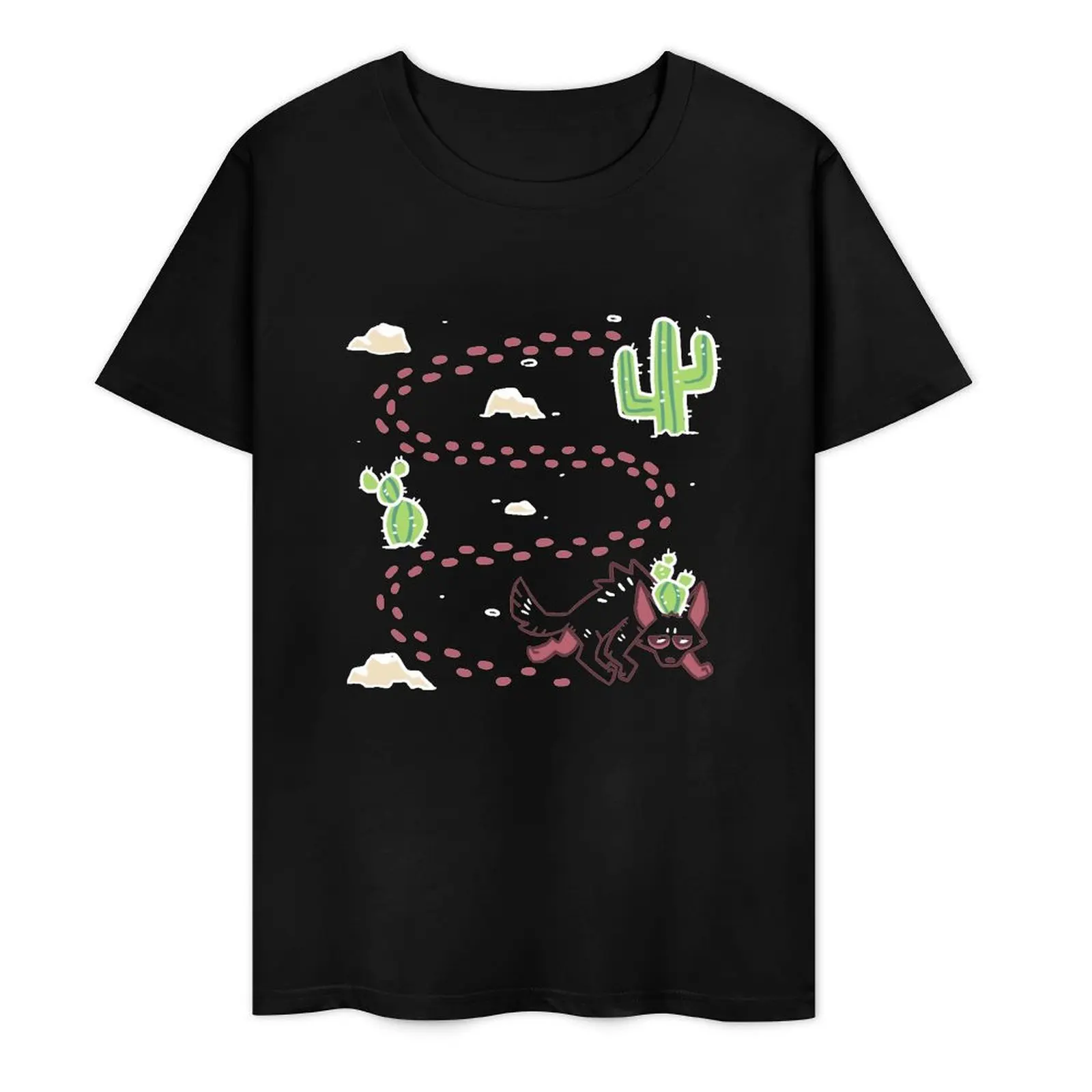 Cactus Wolf T-Shirt anime figures vintage graphic tee Aesthetic clothing mens white t shirts