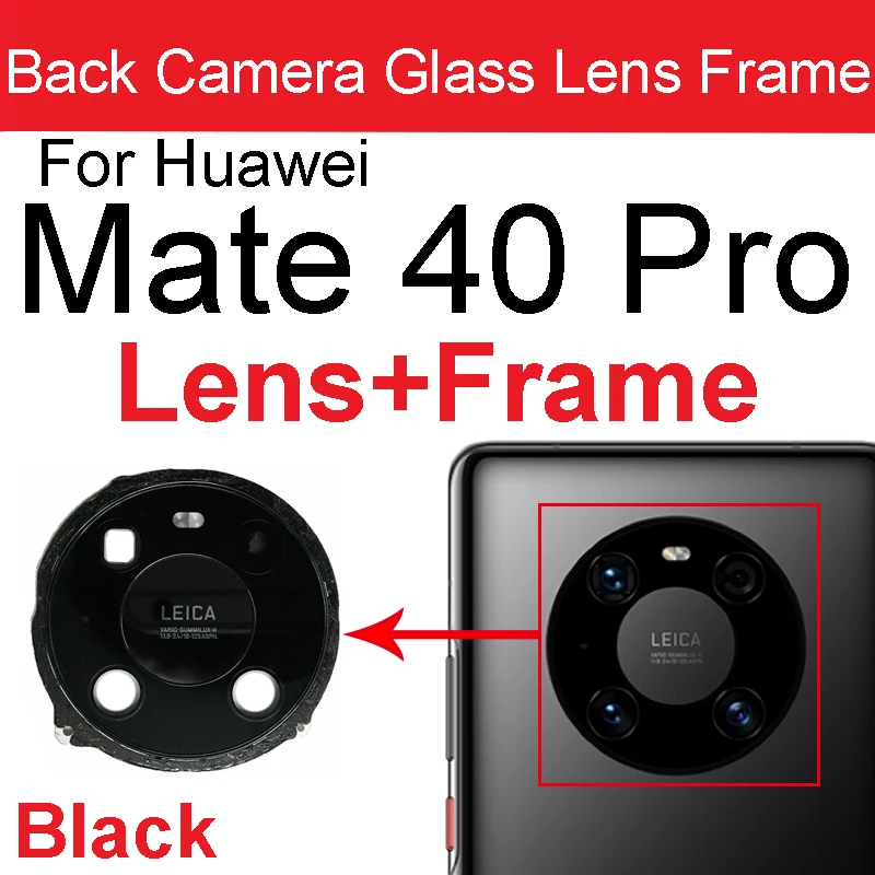 Rear Glass Lens For Huawei Mate 20 30 40 Pro 20X 30Lite Back Camera Cover with Glass Lens Mate 20pro 30pro 40pro Repair Parts