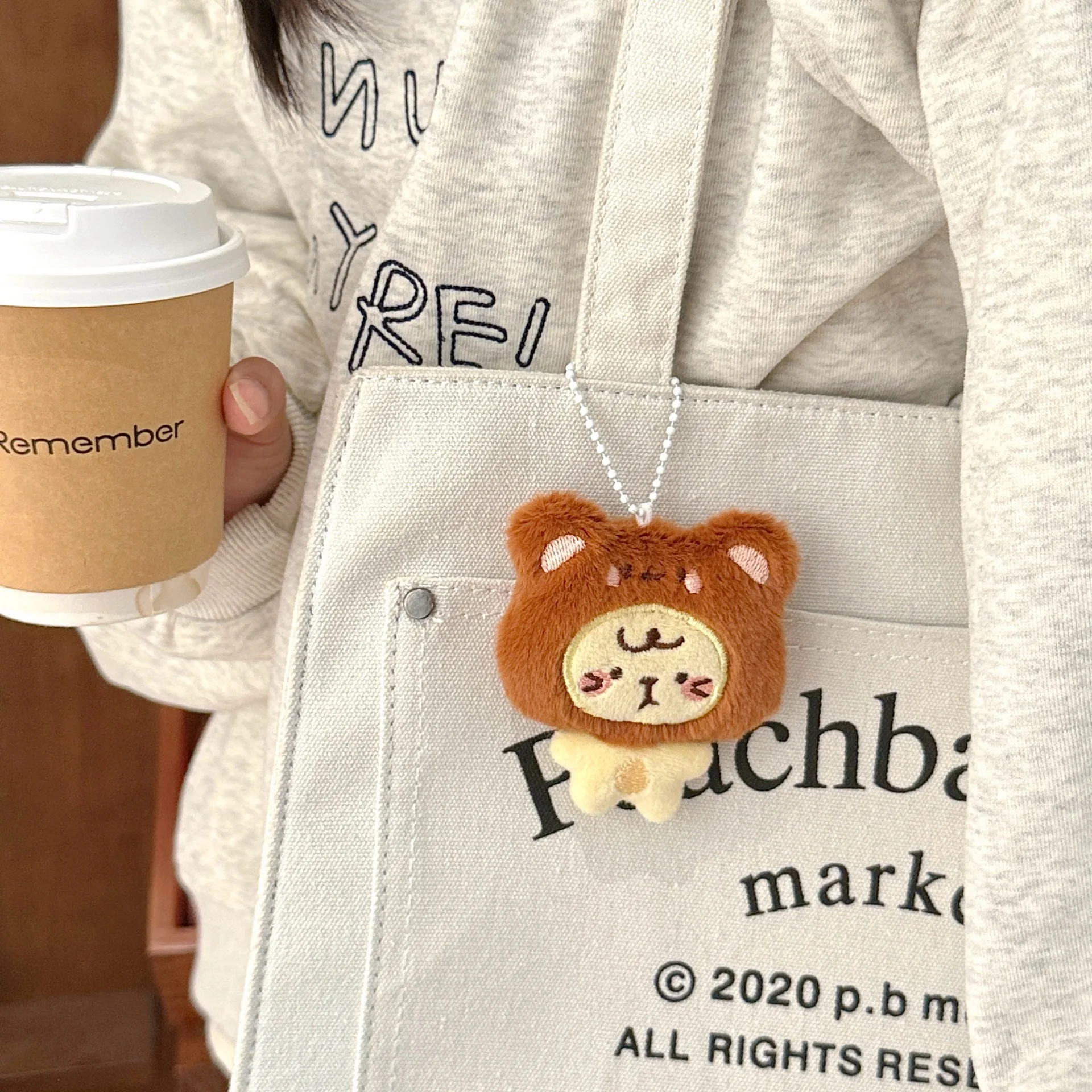 قلادة تمثال قطة لطيفة على شكل عقال لحقيبة الظهر، زينة سلسلة المفاتيح، سلسلة مفاتيح على ظهره للفتيات، إكسسوار دمية صغيرة للزوجين #6