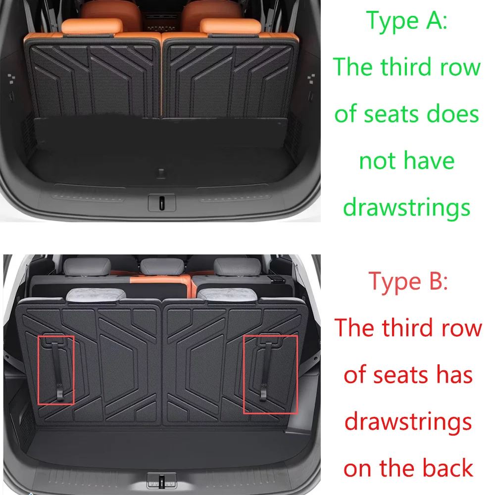 For Jetour X70L Soueast S08 2025~2027 2026 7 Seats Car Leather Boot Covers Scratch Prevention Trunk Mat Tray Interior Accessorie