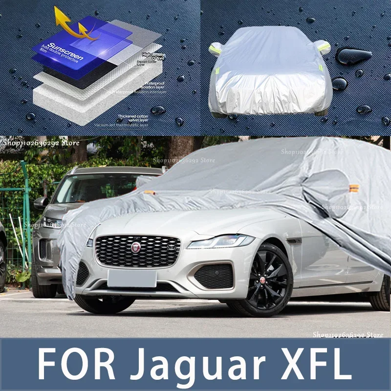 

For Jaguar XEL Outdoor Protection Full Car Covers Snow Cover Sunshade Waterproof Dustproof Exterior Car accessories