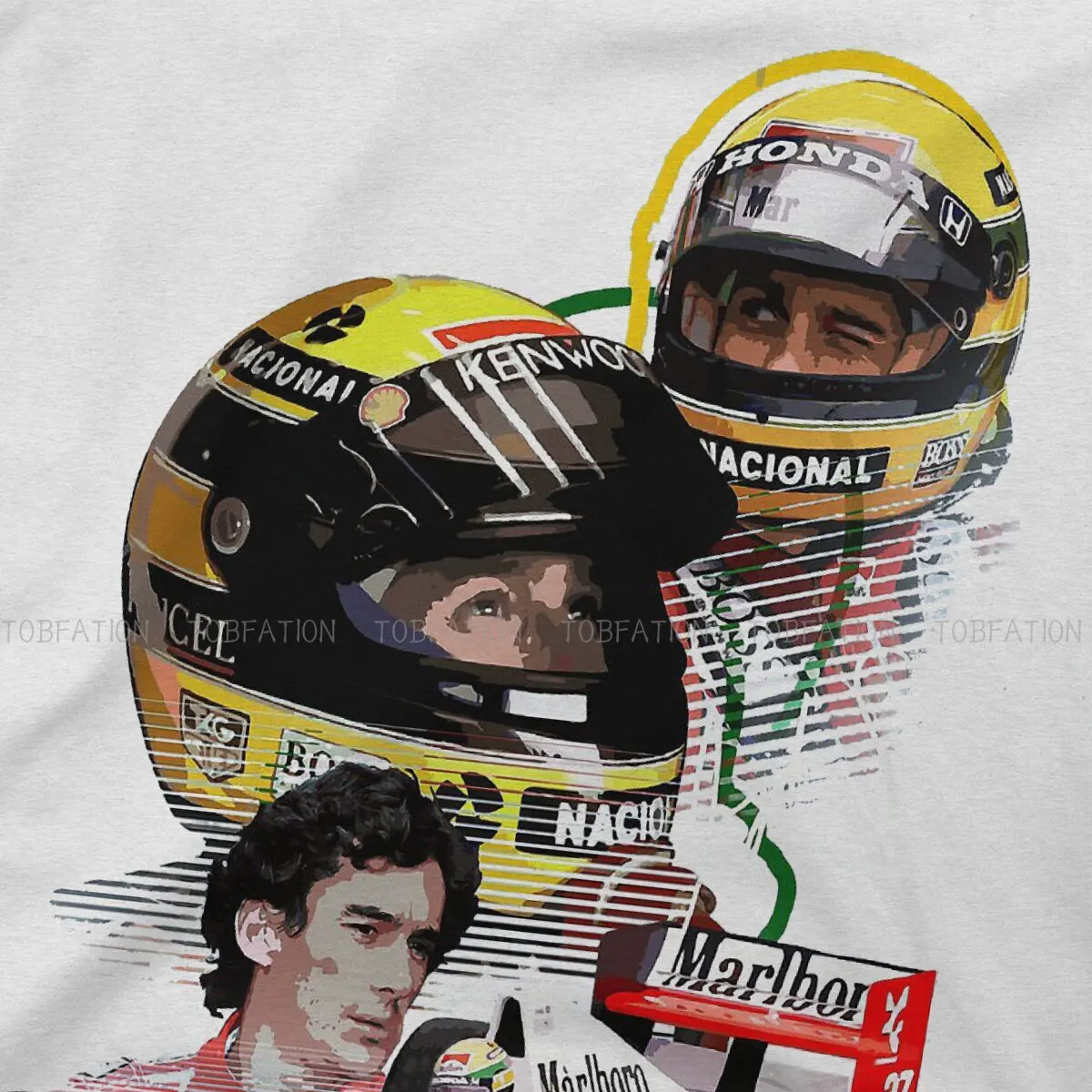 Ayrton Senna F1 Race Raer 100% Cotton TShirts   Personalize Men\'s T Shirt New Trend Tops 6XL