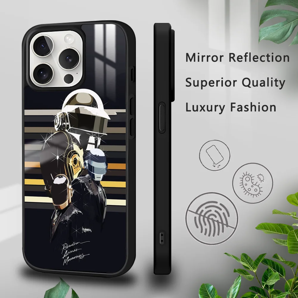 Cool DJ D-Daft P-Punk Phone Case For iPhone 16 15 14 13 12 11 Pro Xs Max Mini Plus Celulares Hard Funda