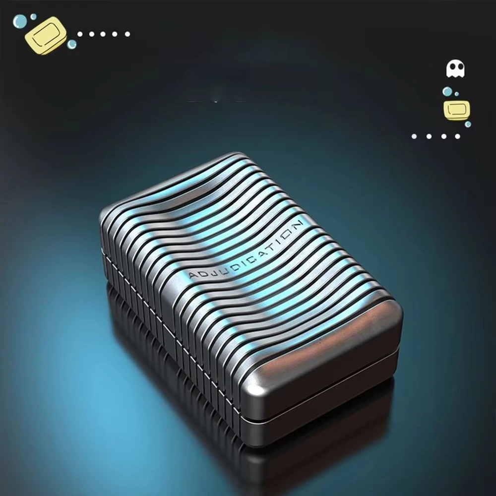 Edc Fidget Slider – savon métallique rotatif, jouet sensoriel Anti-pression, jouet de Table focal Tdah avec curseur magnétique souple