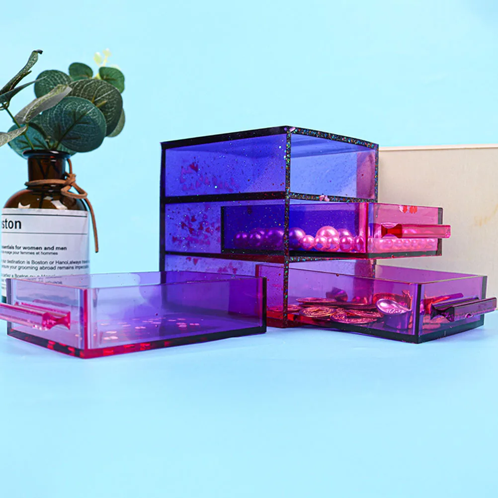 1 مجموعة سيليكون درج صندوق تخزين قالب Diy بها بنفسك الحرفية لصنع المجوهرات اليدوية الفن الحرف صب قالب أداة اكسسوارات الحرفية #3