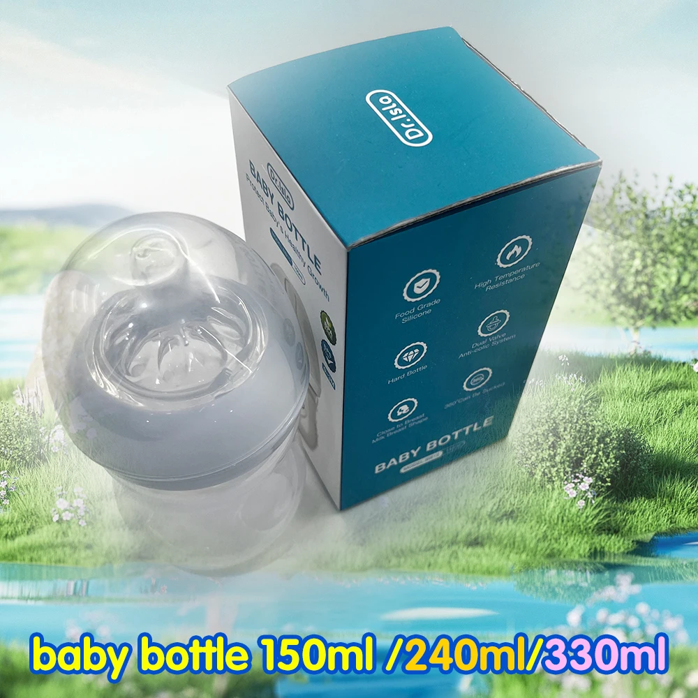 Portable Baby Bottle 240ml/330ml BPA Free Baby Bottle Newborn Bottle P.P Feeding Bottle Baby Drop-resistant Bottles With Handle