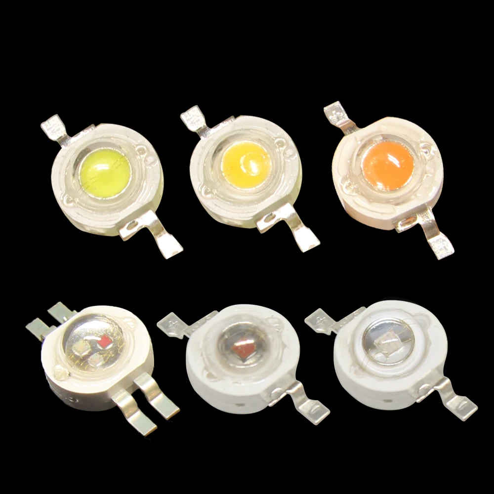 Imagem -04 - Diodos de Lâmpada Led de Alta Potência 1w Lâmpadas 3w Watt Completo Branco Vermelho 660nm Azul Verde Amarelo Rgb para Blubs Spotlight Chip Downlight 500 Pcs