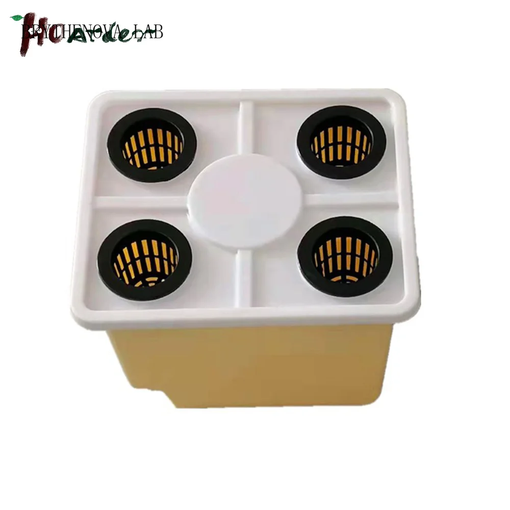 Hydroponic Equipment 11L Four-Hole Cover Flowerpot PP Irrigation Bato Dutch Bucket System Tomato Cucumber Pepper Planting