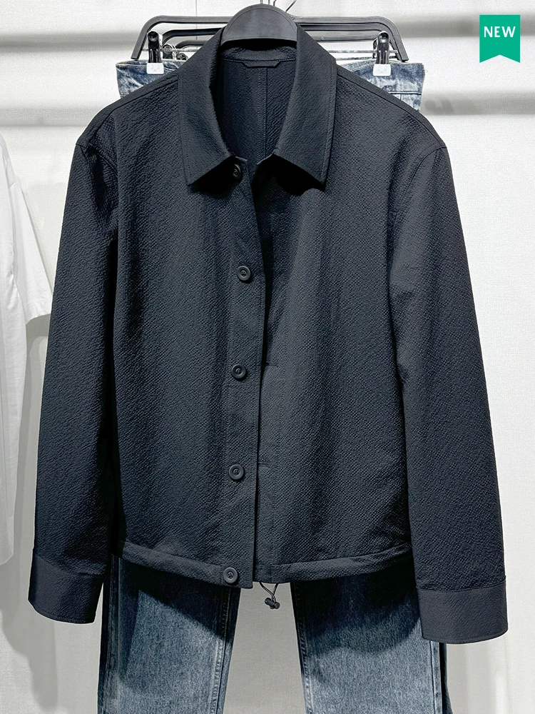 

Новая осенняя мужская свободная куртка-рубашка с длинным рукавом, повседневная, из полиэстера, не требующая глажки, с эффектом прохлады