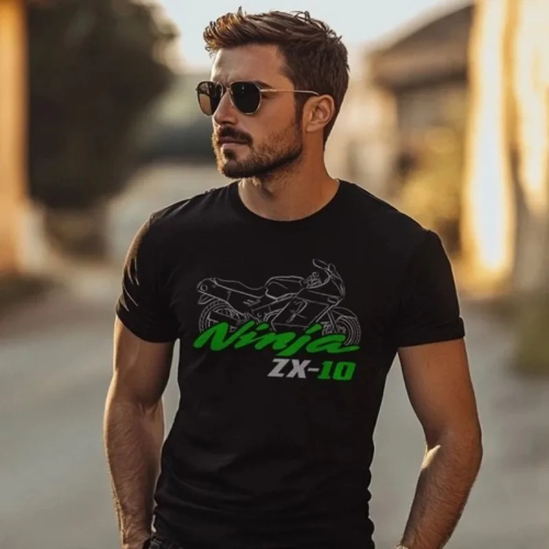 

Футболка Kawasaki Motorcycle Ninja ZX-10 для мужчин и женщин, спорт на открытом воздухе, велоспорт для отдыха, мода для взрослых, 3D-печать