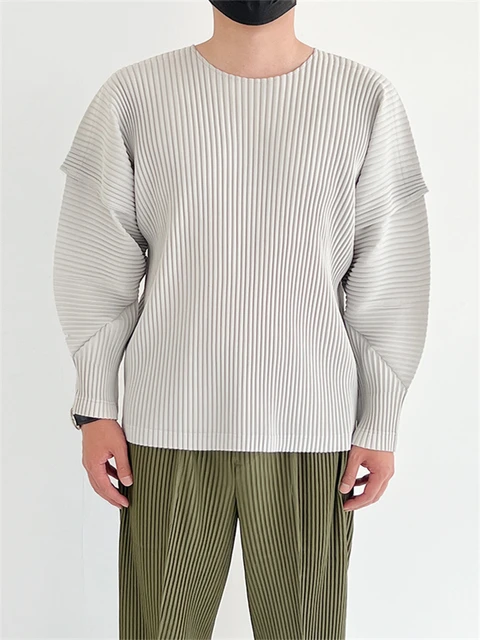 Issey Miyake Pleats Please Man | Pleated Long Sleeve Shirt | Long 