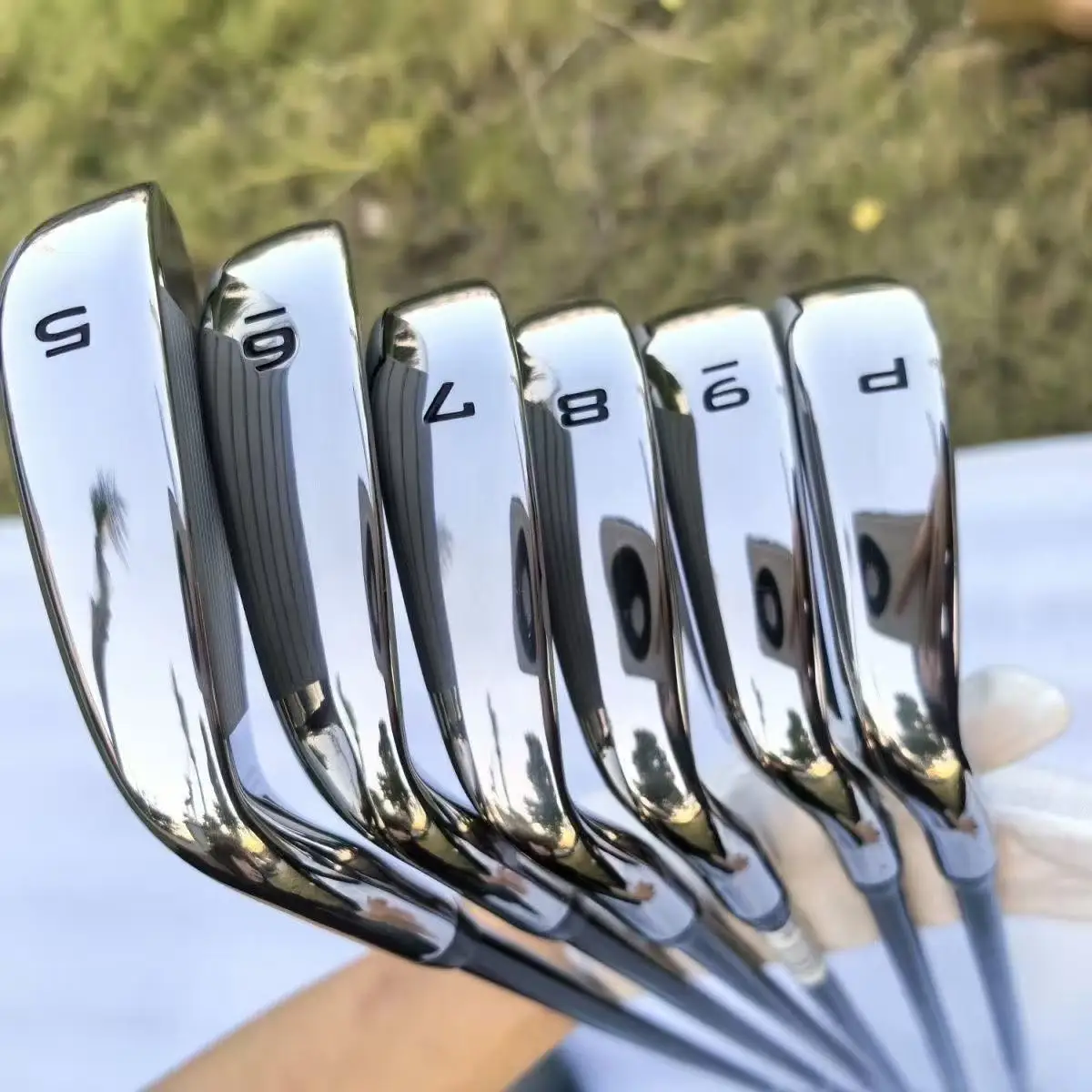 Conjunto profissional de ferro de golfe prateado - estabilidade de cabeça grande