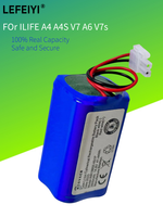 2025 NEW 14.8V 4800mAh 14.4V 3.5Ah Lithium Battery For ILIFE A4 A4s V7 A6 V7s PlusRobot Vacuum Cleaner lLife 4S1P real Capacity