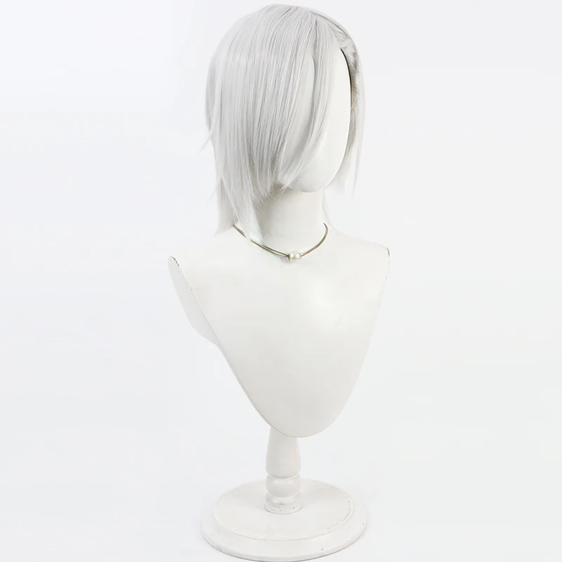 Jogo touken ranb jizou yukihira peruca cosplay festa de halloween prop cabelo sintético fibra resistente ao calor + touca peruca