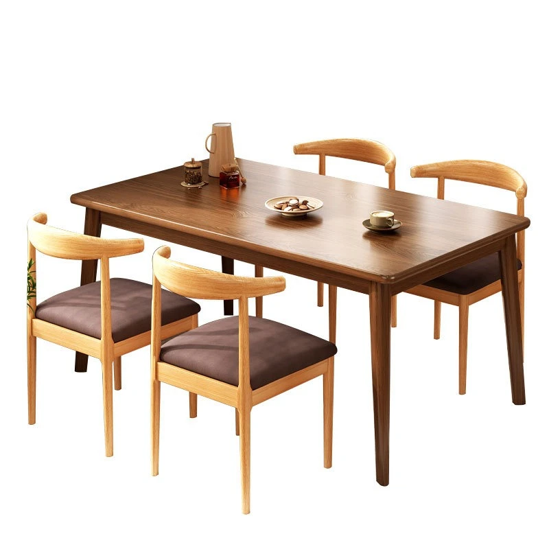 

Rectangle solid wood legs, dining table, dining table and chair combination household small table