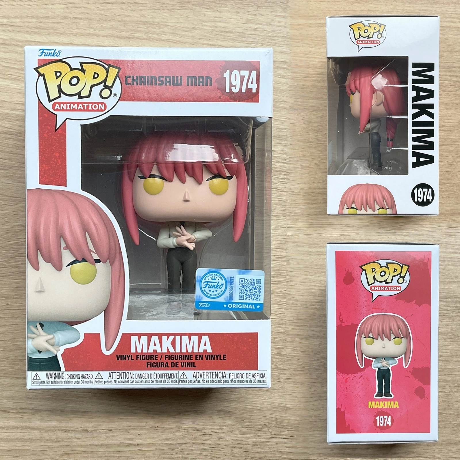 チェンソーマン フィギュア - マキマ（ハンドサイン） # 1974年 デンジとポチタ # 1971年 ファンコ ポップ 公式 正規品 限定版 フィギュア ギフト