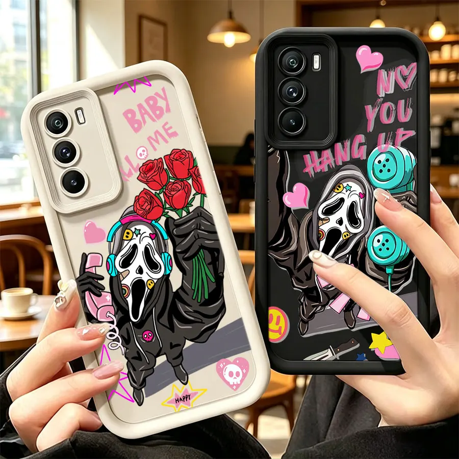 Ghostface Scream Cartoon Art Case For Motorola Moto Edge 70 60 50 Fusion Pro 40 NEO G86 G85 G84 G75 G56 G55 G54 G53 G45 E13 E14