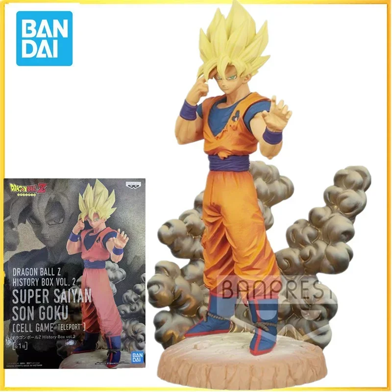 

В наличии Bandai Dragon Ball Son Goku Super Saiyan Teleport фигурки akcji z Anime игрушки do коллекционирования подарок на Хэллоуин