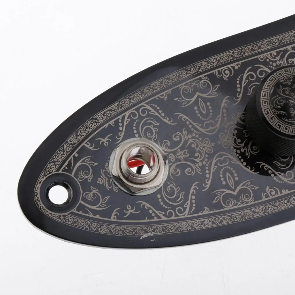 Iron Jazz Bass Control Plate Switch Wiring Harness Loaded Assembly for JB Guitar Sound Modification