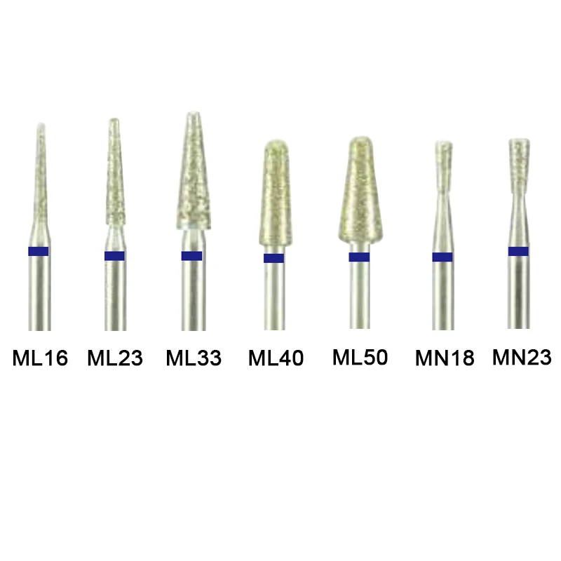 

Dental Diamond Burs Drill Teeth Polishing Drill Round Taper Burs Dental Materials 10pcs