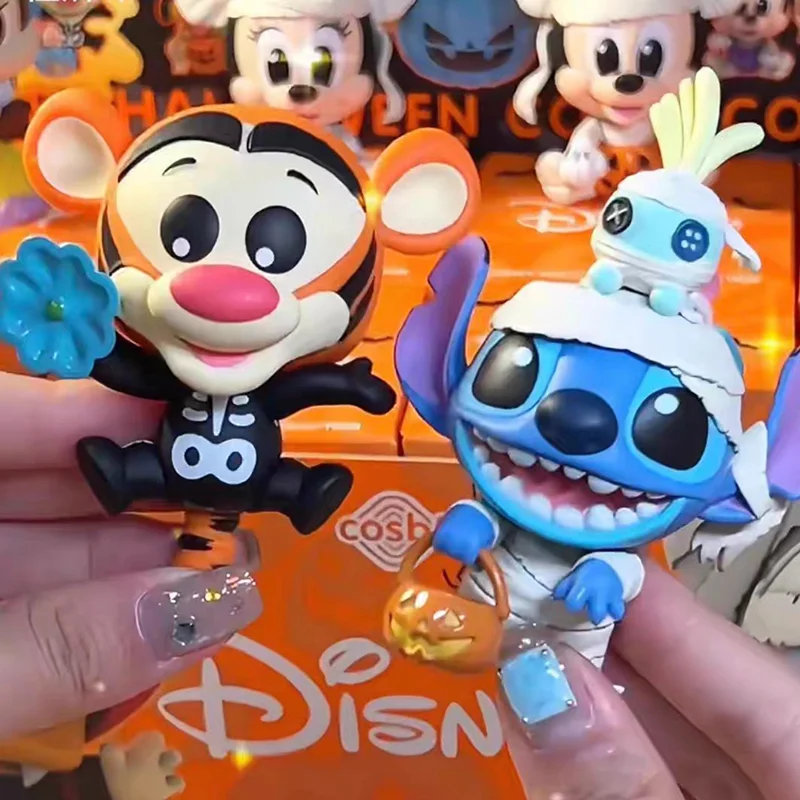 

В наличии 2021, серия Disney Halloween Cosbi, слепая коробка, мини-фигурки, товары из аниме, модели, украшения для рабочего стола, подарки