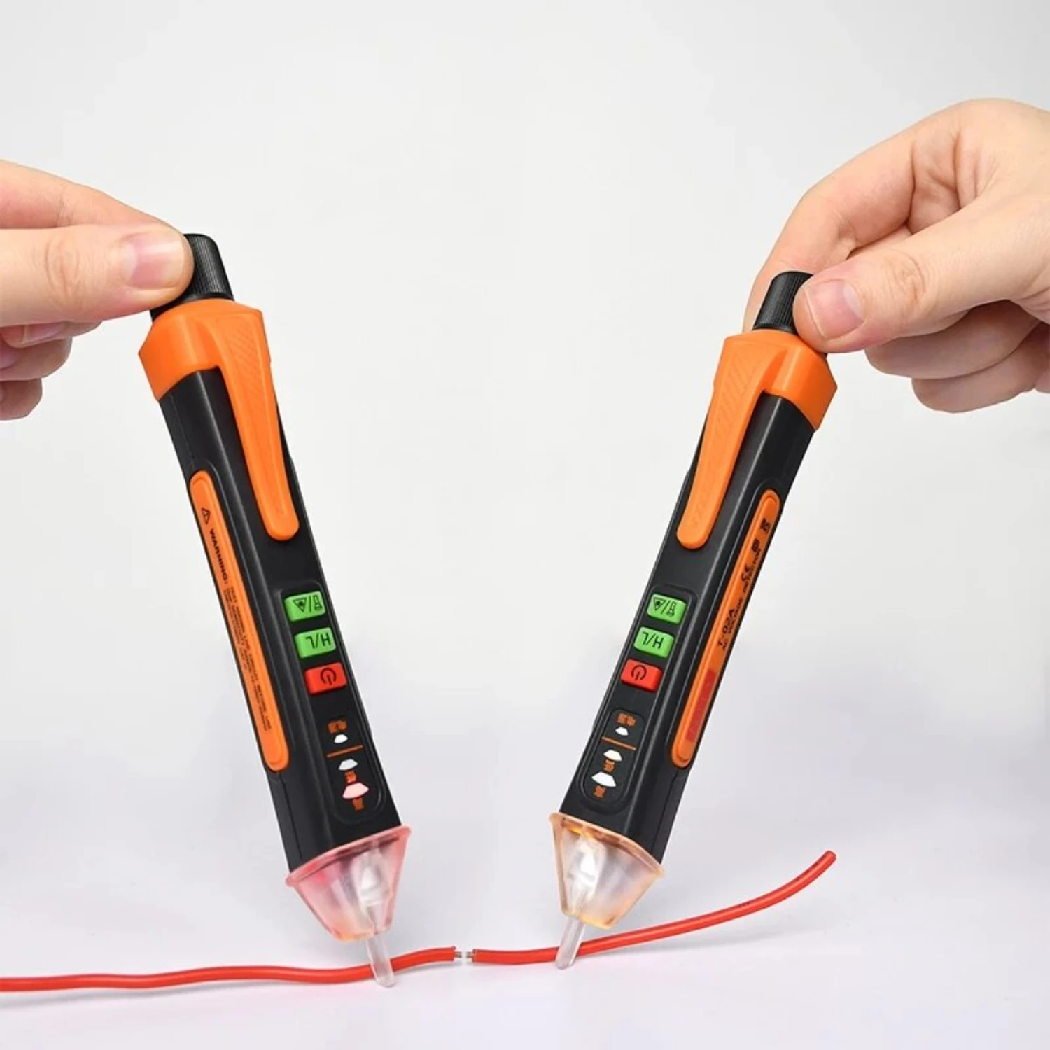 Reliable Intelligent Orange Non-Contact Voltage Tester - Accurate Electrician Tool for AC Circuit Detection and Measurement, Adv