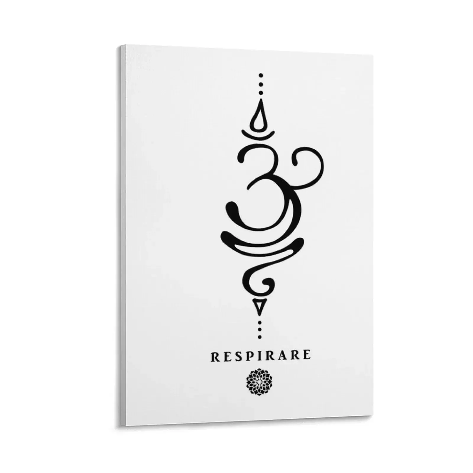 

Sanskrit Breathe Symbol in Italian Canvas Painting luxury home decor bedrooms decor decoration aesthetic