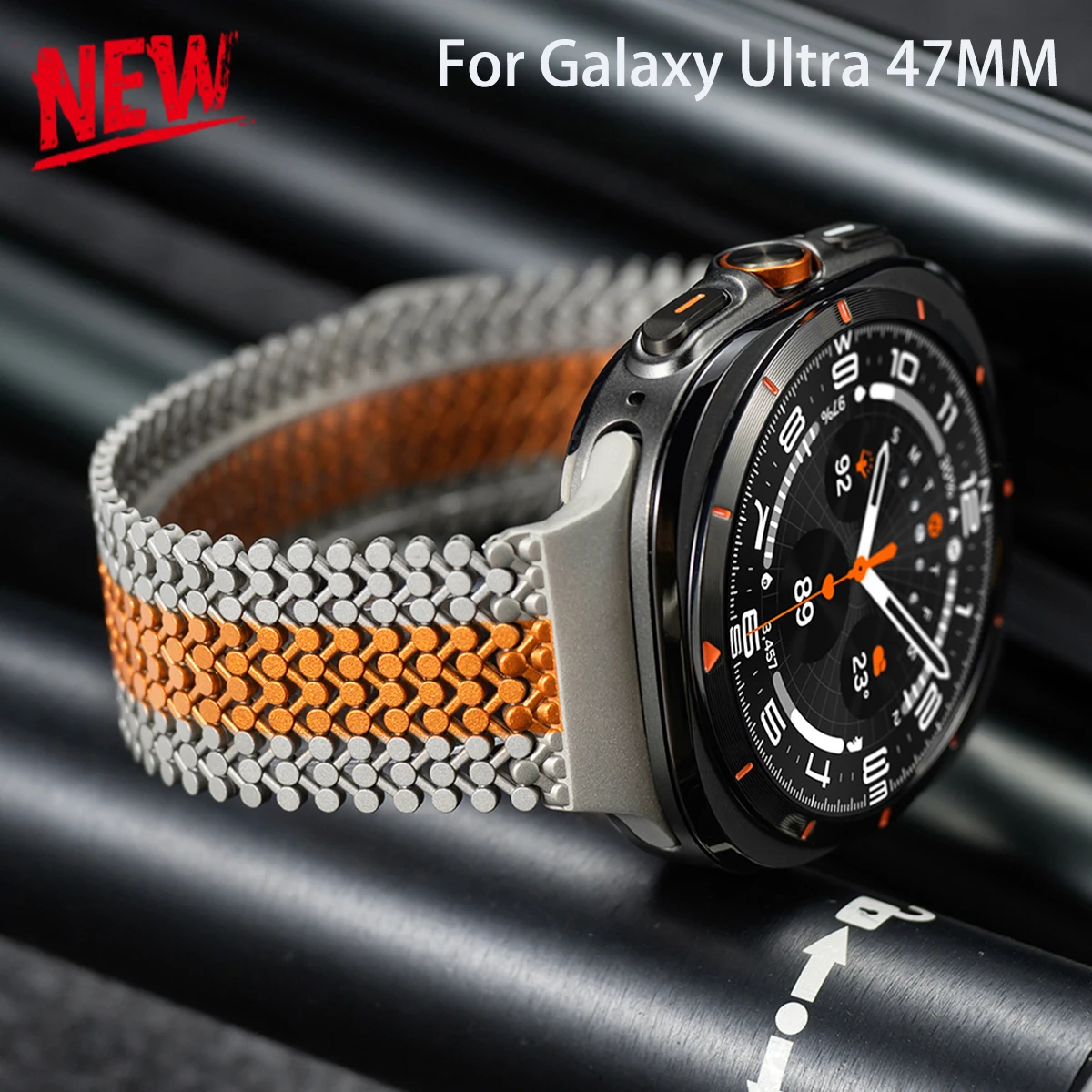 Small Dot Stainless Steel Strap for Samsung Galaxy Watch Ultra 2025/7 47mm Magnetic Metal Band for Galaxy Watch Ultra 47mm