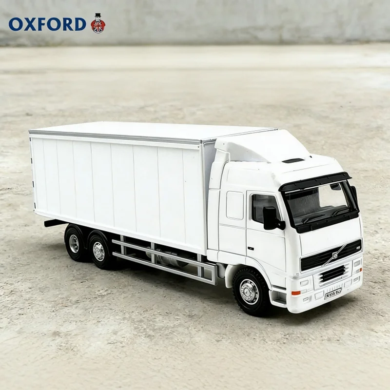 1/76 VOLVO FH Ciężarówka z kabiną typu Box, model samochodu ze stopu, odlewany metalowy model pojazdu transportowego z kontenerem, symulacja, zabawka dla dzieci