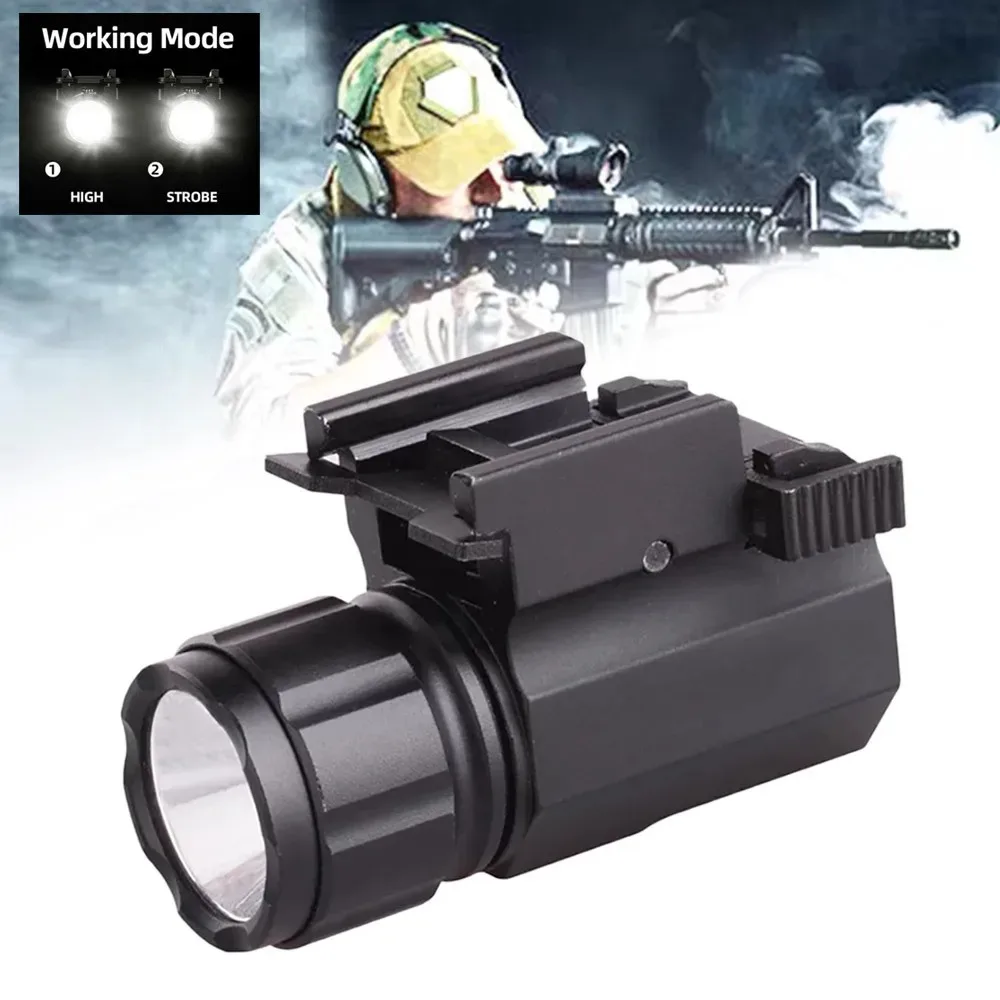 Mini lampe LED Portable R5, pistolet stroboscopique à dégagement rapide, lampe de poche pour la chasse en plein air, le tir, adapté au Rail de 20mm