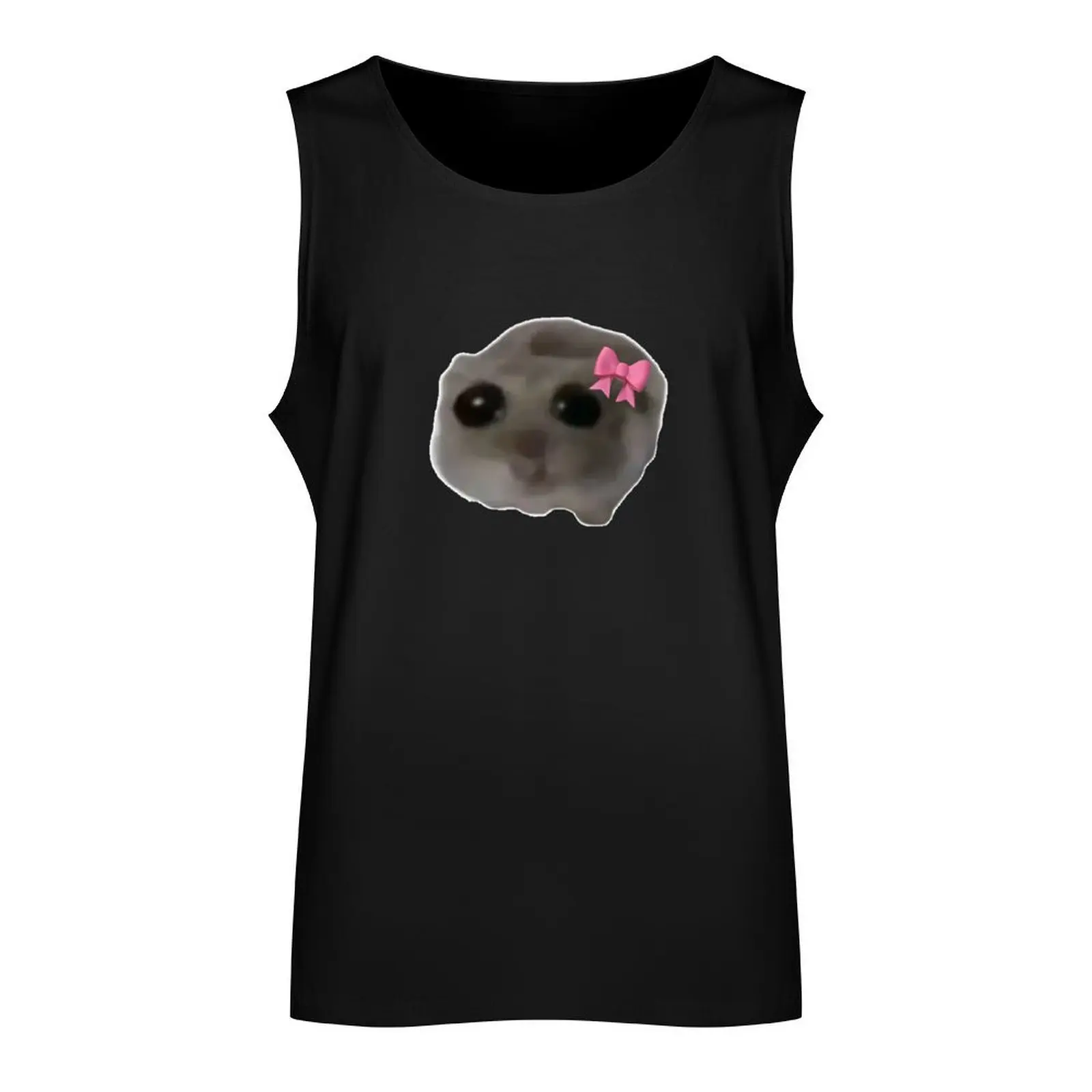 Sad Hamster Meme Tank Top t shirts cotton t-shirts man anime t-shirts gym clothes for man