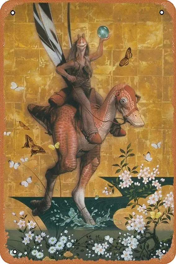 Jar Jar Binks 8 x 12 pulgadas - Letrero de metal vintage para decoración del hogar, bar, pub, garaje, regalos. señalización