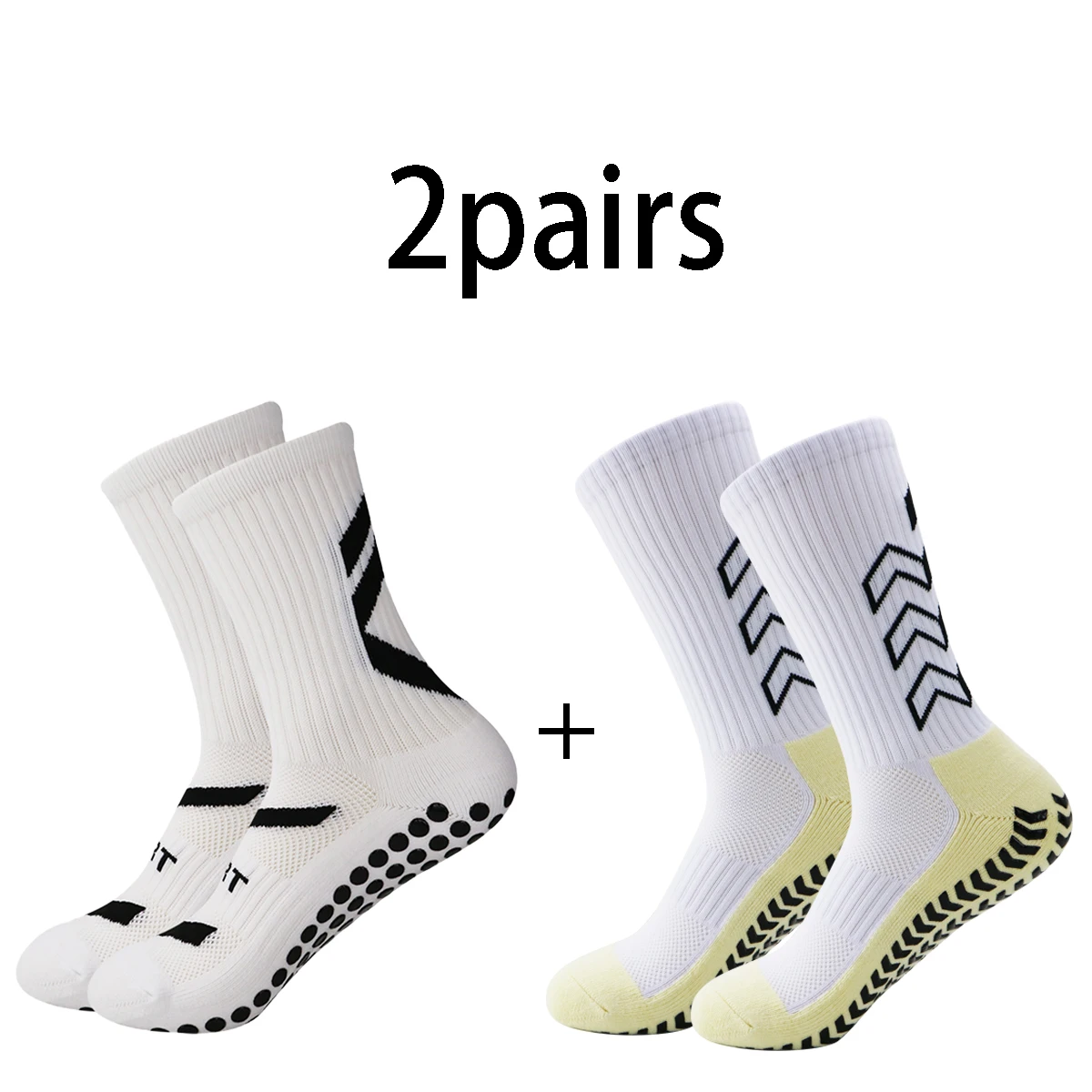 2 pairs of combination men's and women's soccer non-slip socks sports nylon sweat wicking mountaineering socks