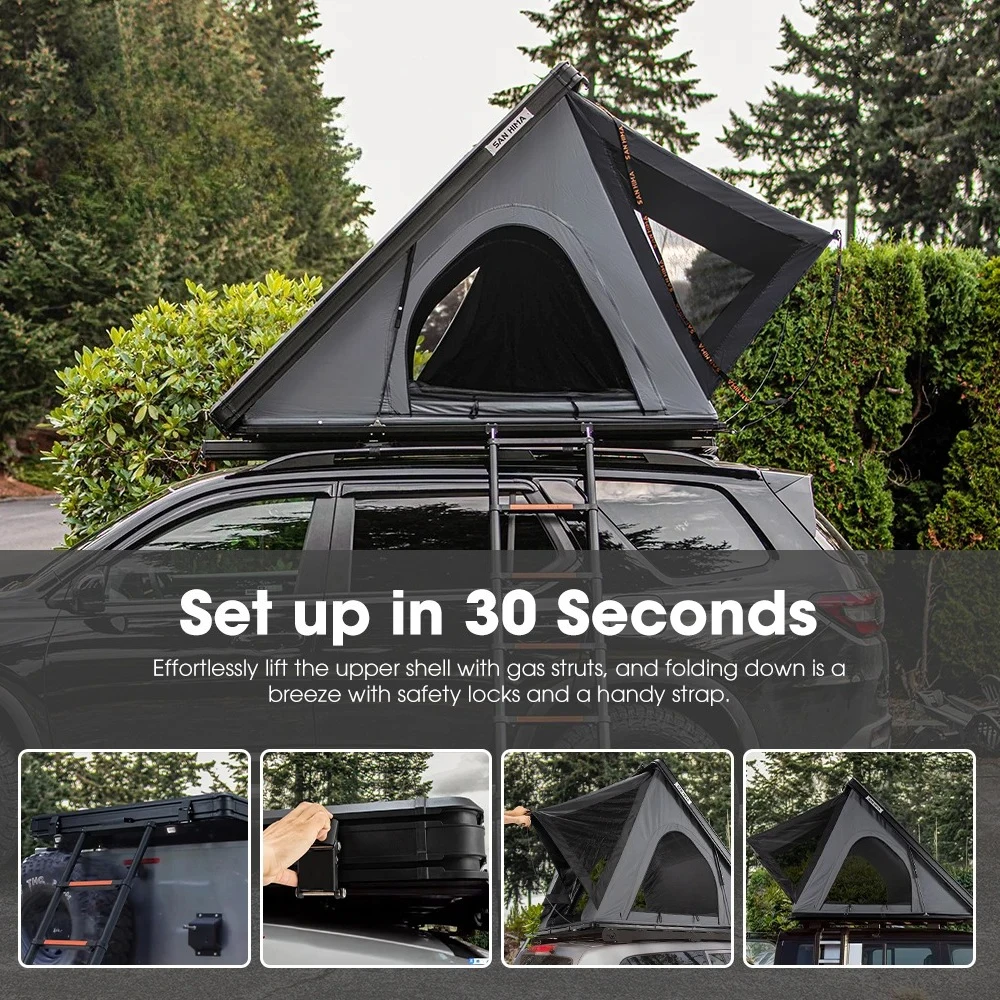 Aluminum Hard Shell Roof Top Tent Waterproof Hard Top Rooftop Tents 4x4 Roof Top Camping Tent Overlanding