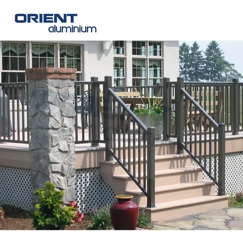Aluminium Railing Stairs Security System Aluminum Rail Designs Metal Kit Glass Balcony Deck Aluminum Railing Balustrade Price