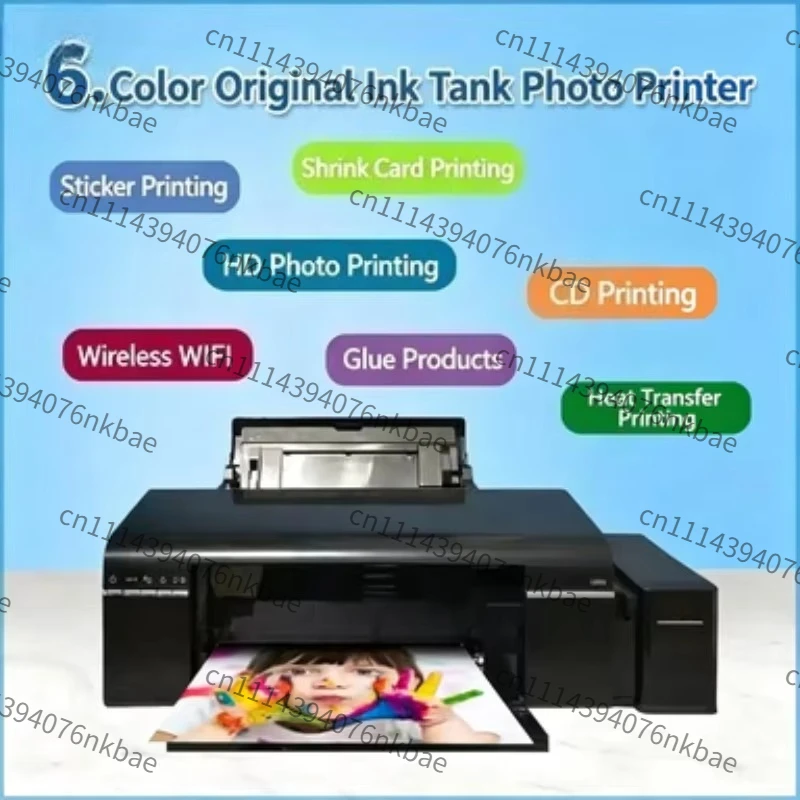 Used L805 Ink Tank 6 Color A4 Inkjet Photo Printer, Wireless Sublimation Printing Machine for Stall Custom Image Heat Transfer