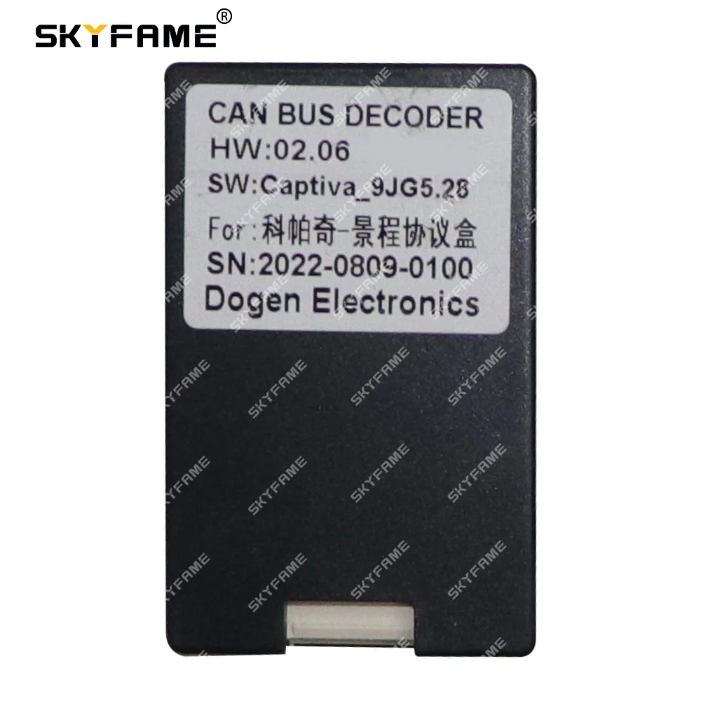SKYFAME-Adaptador de Cablagem de Carro, Canbus Box, Decodificador, Rádio Android, Cabo de Alimentação para Chevrolet Captiva, 16Pin