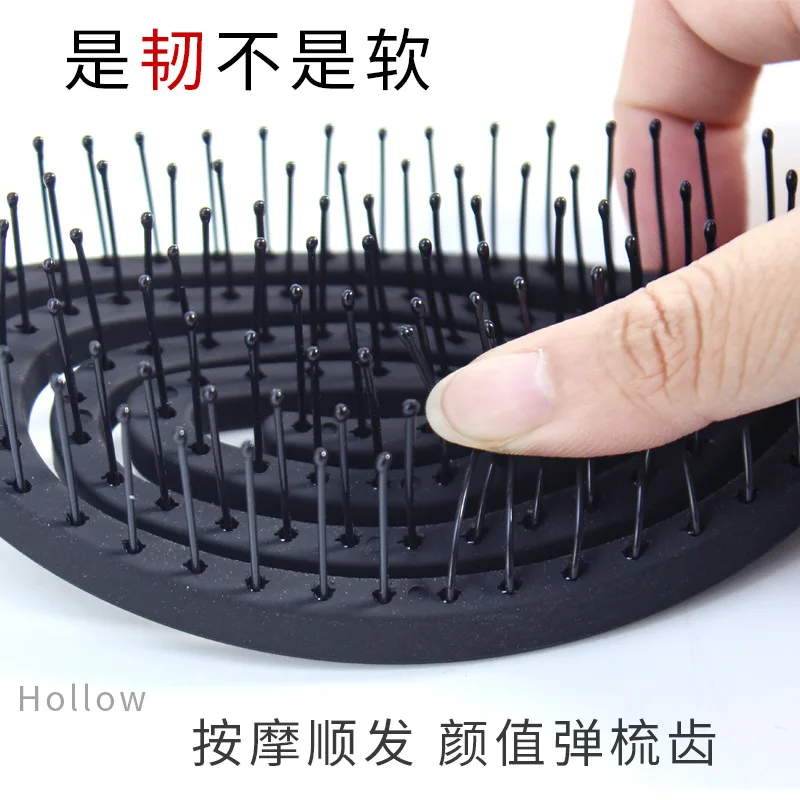 1Pcs Plastic hollow Non knotting hair combs Children\'s soft tooth comb No harm to hair Massage scalp elastic comb hair brush