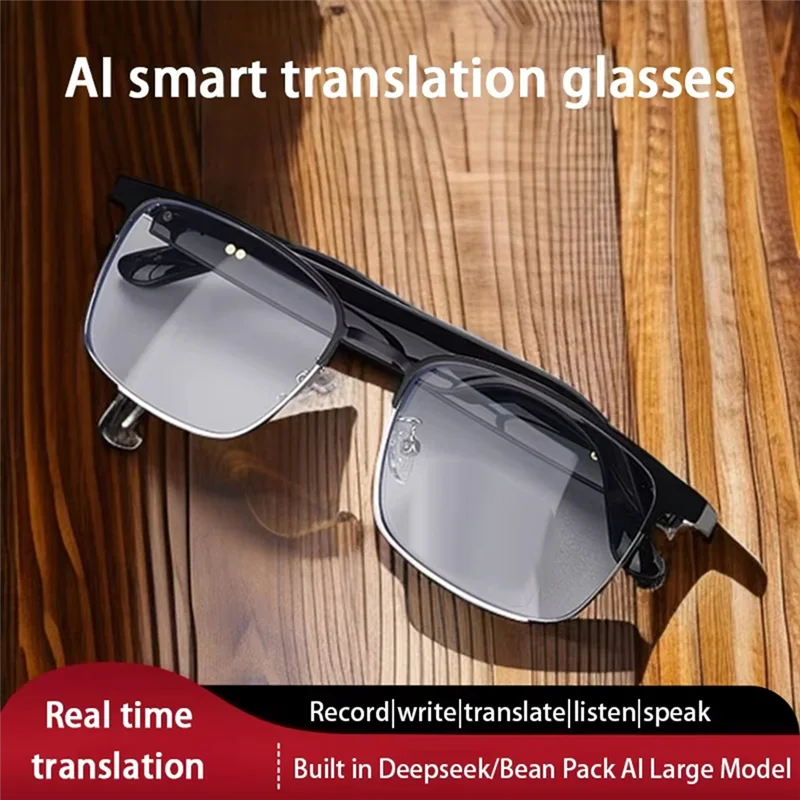 Óculos de tradução ai de interpretação simtánea, bluetooth inteligente, tradução em tempo real de 144 idiomas para reuniões