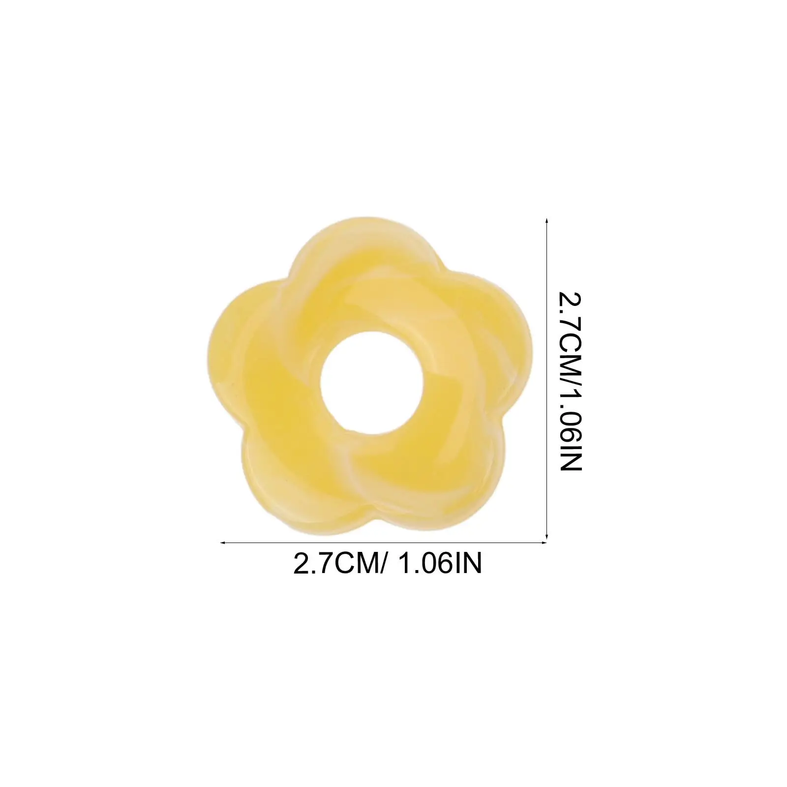 30pcs 27mm Hollow 5‑Petal Acrylic Flower Charms, Ins Style DIY Jewelry Accessories for Earrings Bracelets Phone Chain Making