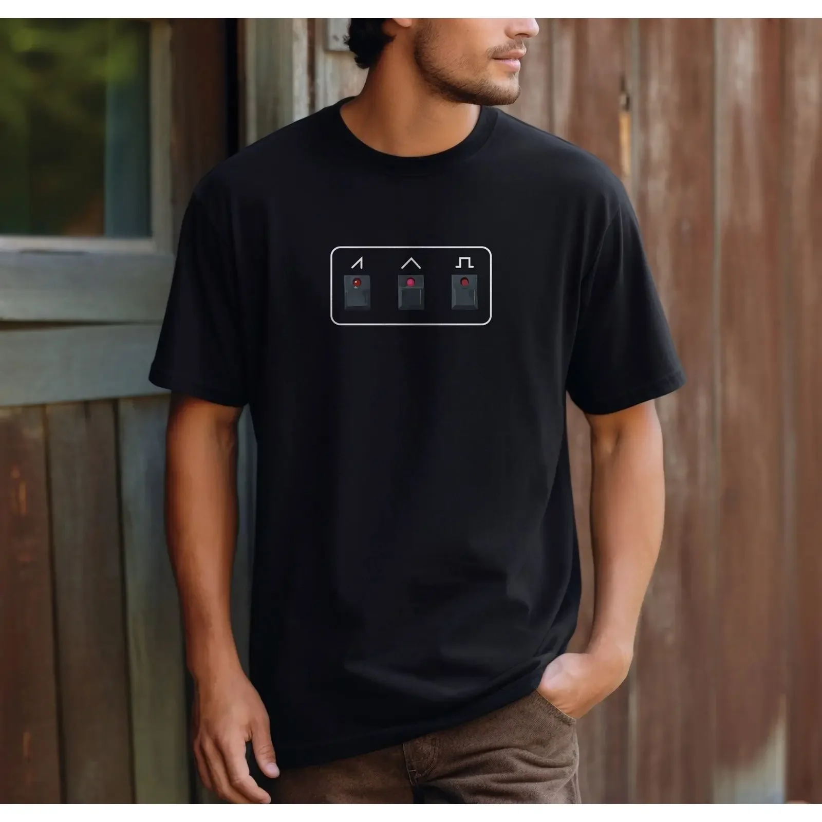 Waveform Synthesizer T Shirt Beat Maker Music Producer Techno EDM Dj Analog Synth  vintage Washed Top For Everyday Wear Unisex