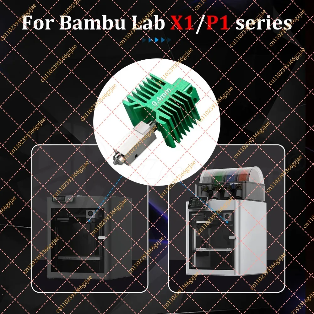 Tungsten Carbide Nozzles Hotend Kit for Bambu Lab X1C, P1 Series 3D Printer 550℃ High Temperature Tungsten Carbide Nozzle hotend