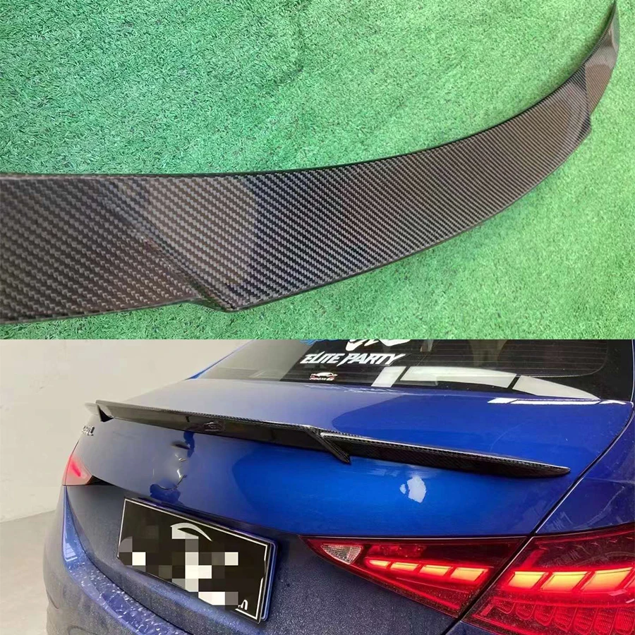 

Carbon Fiber Spoiler For Mercedes Benz C Class W206 C200 C260 Shunt Rear Tail fins Duckbill Car Wing Retrofit the rear wing