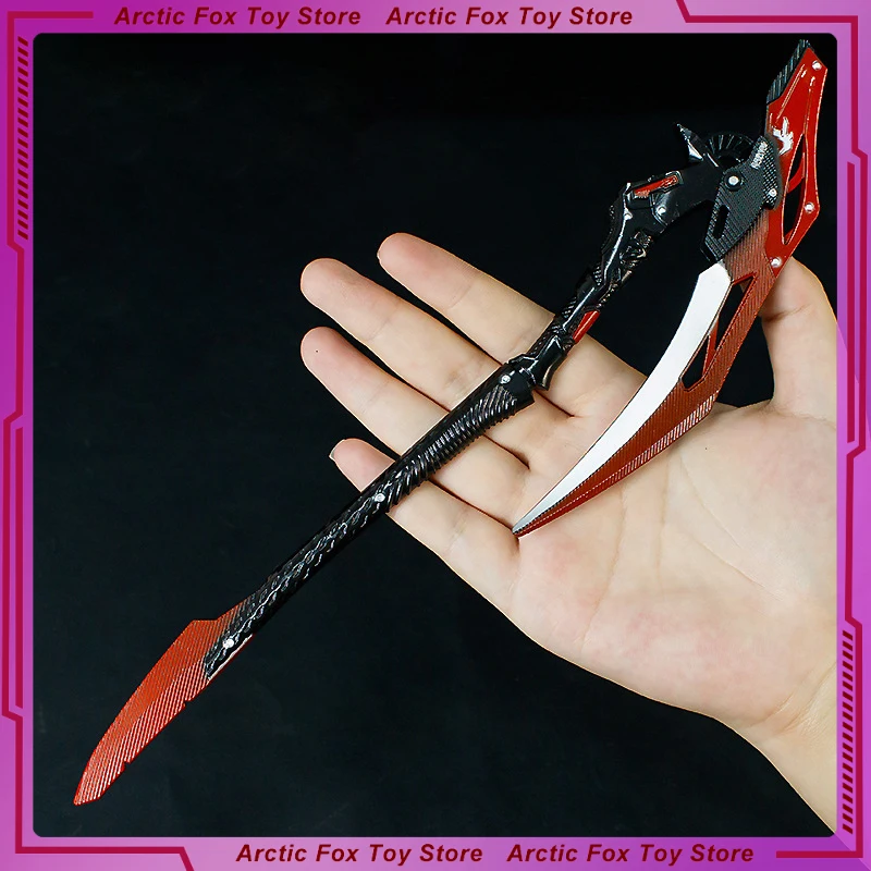 28cm Reaper Sickle Anime Figure Game Peripheral Metal Model Craftsmanship Desktop Decoration Ornaments Birthday Gift Toys