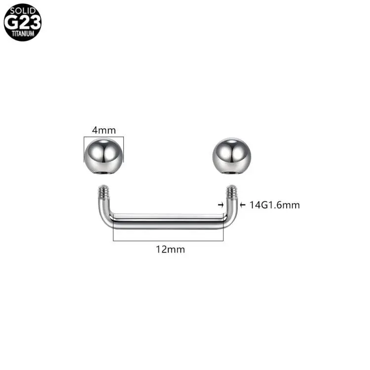 Titanium Piercings Double Ball Staple Micro Dermal Anchor Bars