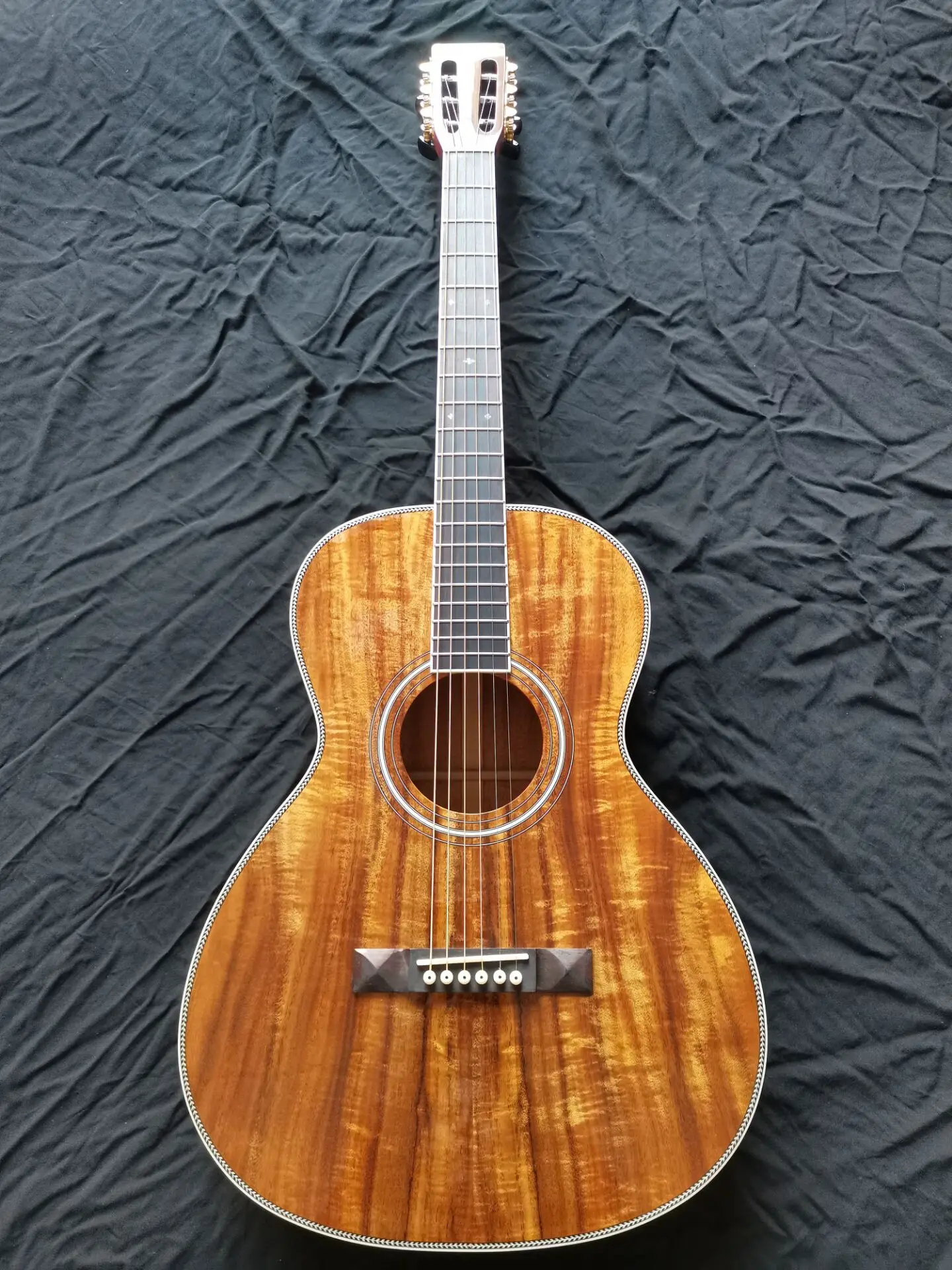 

free shipping OOO parlor body guitar professional koa wood acoustic guitar OO acoustic guitars