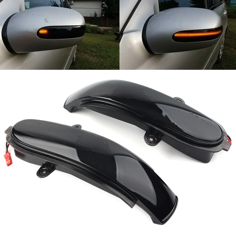 1Pair Car LED Mirror Lamp Dynamic Turn Signal Light For Mercedes Benz C Class W203 S203 CL203 2001 2002 2003 2004 2005 2006 2007