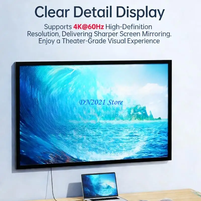 

F3KE Многофункциональная док-станция USB C с видеовыходом HDTV 4K, 60 Гц, высокоскоростная передача данных USB3.0 и зарядка