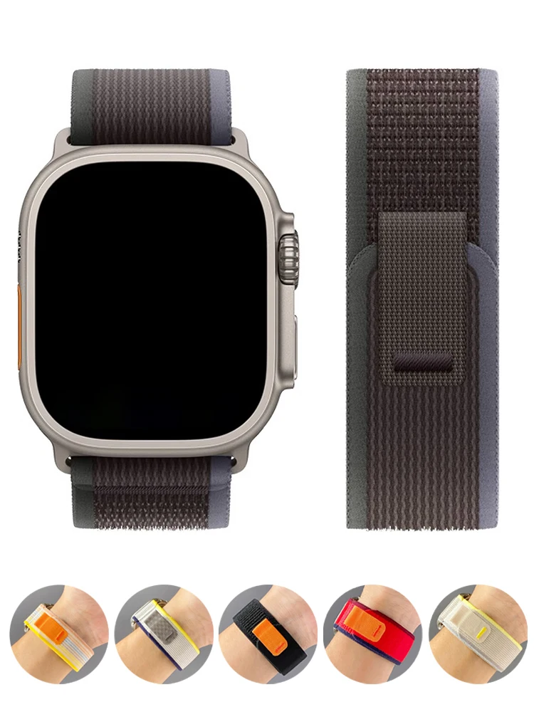 حزام حلقة درب لساعة أبل الترا 3 2 الفرقة 49 مللي متر 44 مللي متر 45 مللي متر 40 مللي متر 41 مللي متر 46 مللي متر 42 مللي متر Correa سوار iWatch سلسلة 11 10 SE 9 8 7