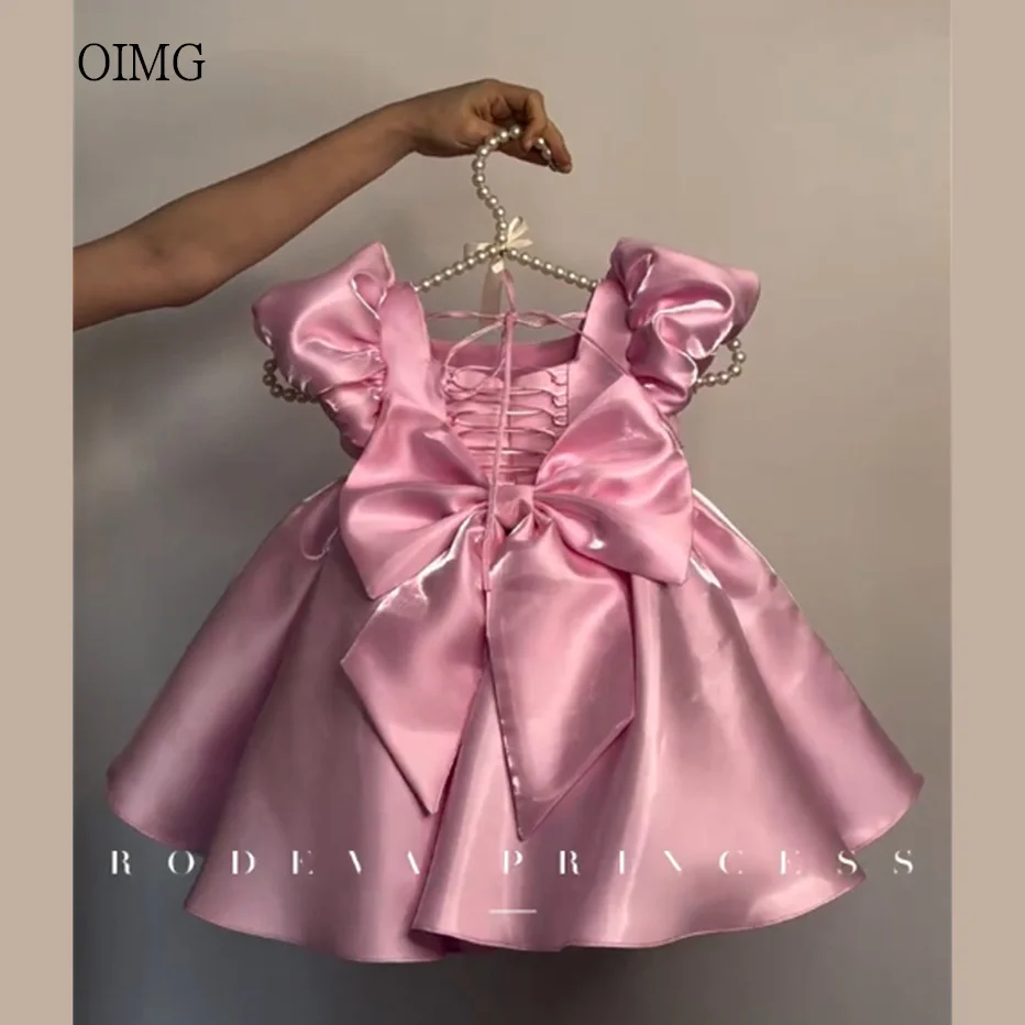robe-de-demoiselle-d'honneur-oimg-rose-brillant-avec-nœud-au-dos-coupe-trapeze-col-carre-longueur-genou-pour-mariage-ou-anniversaire-personnalisable